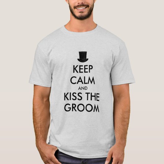 Bachelor party t shirt | KeepCalm- en kus-groom (Voorkant)