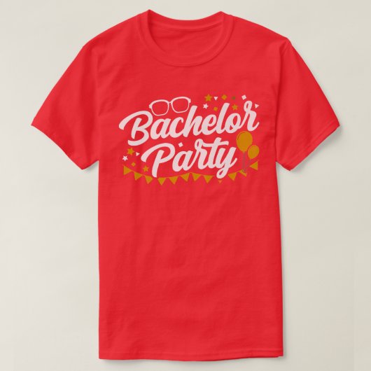 Bachelor Party Team Bride Groom  T-shirt (Design voorkant)