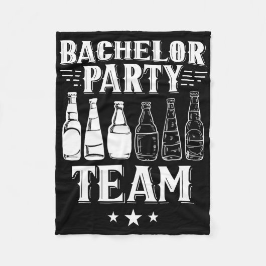 Bachelor Party Team Bruidegom Bruid 1 Fleece Deken (Voorkant)