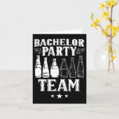 Bachelor Party Team Groom Bride 4 Kaart (Gele Bloem)