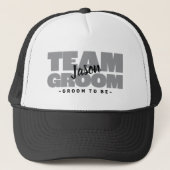 Bachelor Party Team Groom Name Gray Trucker Pet (Voorkant)