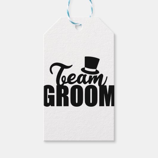Bachelor Party Team Groom Top Hat - Cadeauidee Cadeaulabel (Voorkant)