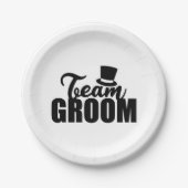 Bachelor Party Team Groom Top Hat - Cadeauidee Papieren Bordje (Voorkant)