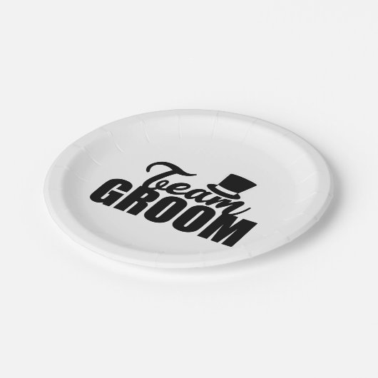 Bachelor Party Team Groom Top Hat - Cadeauidee Papieren Bordje (Gekanteld)