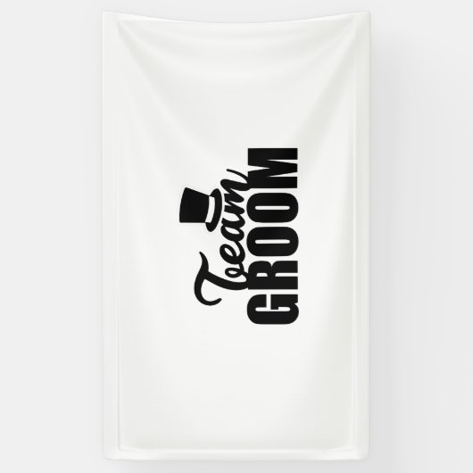 Bachelor Party Team Groom Top Hat - Cadeauidee Spandoek (Verticaal)