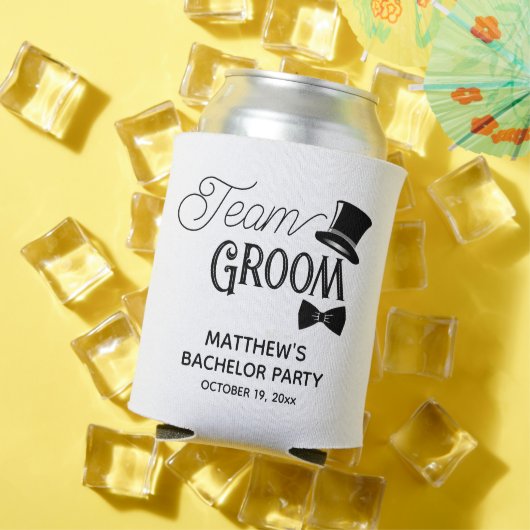 Bachelor Party Team Groom Wedding Favor Blikjeskoeler (Insitu Zomer)