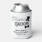 Bachelor Party Team Groom Wedding Favor Blikjeskoeler (Blikje Voorkant)