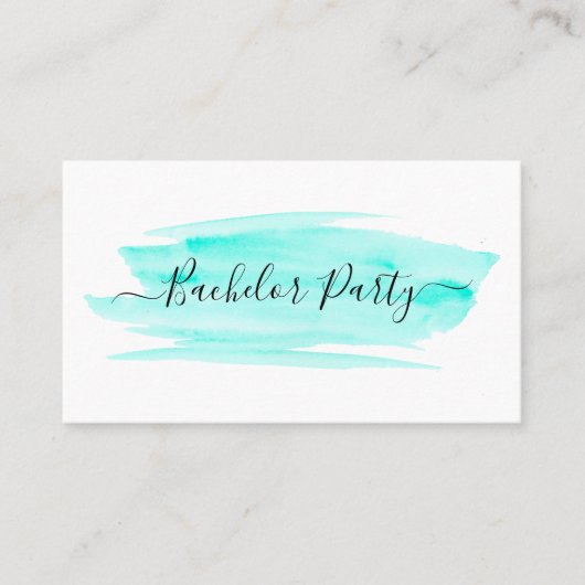 Bachelor Party Ticket waterverf-penseelbedekking (Voorkant)