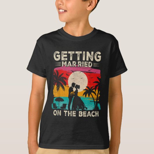 Bachelor Party Trouwen Op Het Strand Bruid T-shirt (Voorkant)
