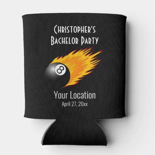 Bachelor Party Trouwgunst 8 Ball Pool Biljart Blikjeskoeler (Achterkant)