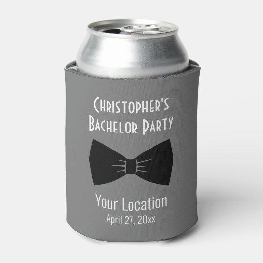 Bachelor Party Tuxedo Bow Stropdas Weddenschap Blikjeskoeler (Blikje Voorkant)