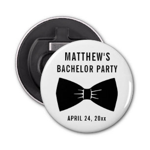 Bachelor Party Tuxedo Bow Stropdas Weddenschap Button Flesopener