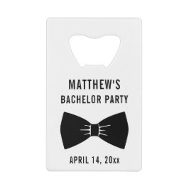 Bachelor Party Tuxedo Bow Stropdas Weddenschap Creditkaart Flessenopener