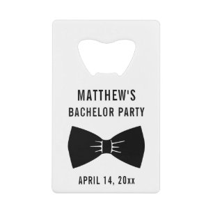 Bachelor Party Tuxedo Bow Stropdas Weddenschap Creditkaart Flessenopener