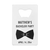 Bachelor Party Tuxedo Bow Stropdas Weddenschap Creditkaart Flessenopener (Achterkant)