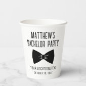 Bachelor Party Tuxedo Bow Stropdas Weddenschap Papieren Bekers (Achterkant)