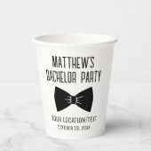 Bachelor Party Tuxedo Bow Stropdas Weddenschap Papieren Bekers (Voorkant)