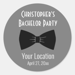 Bachelor Party Tuxedo Bow Stropdas Weddenschap Ronde Sticker