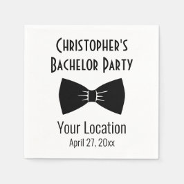 Bachelor Party Tuxedo Bow Stropdas Weddenschap Servet