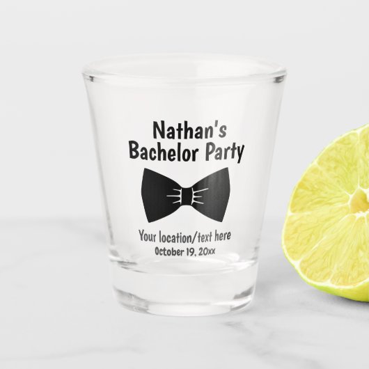 Bachelor Party Tuxedo Bow Stropdas Weddenschap Shot Glas (Voorkant)