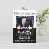 Bachelor Party Tuxedo Kaart (Staand voorkant)