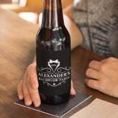 Bachelor Party Tuxedo Stropdas Black Bier Etiket