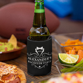 Bachelor Party Tuxedo Stropdas Black Blikjeskoeler