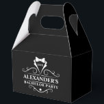 Bachelor Party Tuxedo Stropdas Black Gable Favor B Bedankdoosjes<br><div class="desc">Bachelor Party Tuxedo Stropdas Black Gift Box of Favor Box - Gable Style</div>