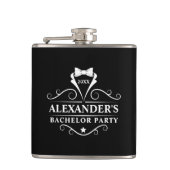 Bachelor Party Tuxedo Stropdas Black Heupfles (Voorkant)