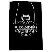 Bachelor Party Tuxedo Stropdas Black Medium Cadeauzakje (Voorkant)