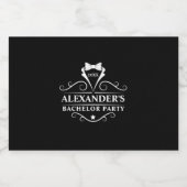 Bachelor Party Tuxedo Stropdas Black Mini Likeurfles Etiket (Enkel label)