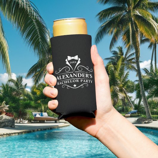 Bachelor Party Tuxedo Stropdas Black Seltzer Blikjeskoeler