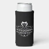 Bachelor Party Tuxedo Stropdas Black Seltzer Blikjeskoeler (Seltzer Voorkant)
