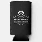 Bachelor Party Tuxedo Stropdas Black Seltzer Blikjeskoeler (Voorkant)