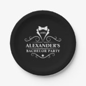 Bachelor Party Tuxedo Stropdas Black Small Small Papieren Bordje (Voorkant)