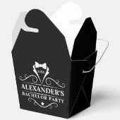Bachelor Party Tuxedo Stropdas Black Takeout Bedankdoosjes (Open)