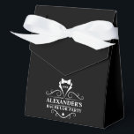 Bachelor Party Tuxedo Stropdas zwart-wit Bedankdoosjes<br><div class="desc">Bachelor Party Tuxedo Stropdas Zwarte geschenkdoos of gunstdoos met lintboog</div>