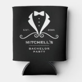 Bachelor Party Tuxedo Suit Bowtie Black Wedding Blikjeskoeler (Voorkant)