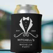Bachelor Party Tuxedo Suit Bowtie Black Wedding Blikjeskoeler