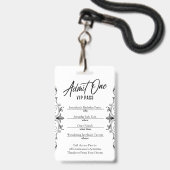 Bachelor Party  Tuxedo VIP Badge (Achterkant met lanyard)