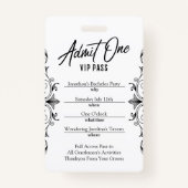 Bachelor Party  Tuxedo VIP Badge (Achterkant)
