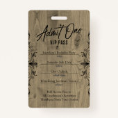 Bachelor Party  Tuxedo VIP-badge Badge (Achterkant)