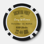Bachelor Party Uitnodigen Poker Chip (Achterkant)