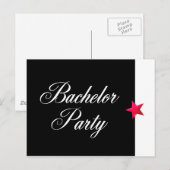 Bachelor Party Uitnodiging Briefkaart (Voorkant / Achterkant)