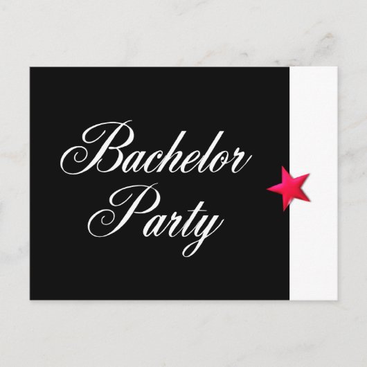 Bachelor Party Uitnodiging Briefkaart (Voorkant)