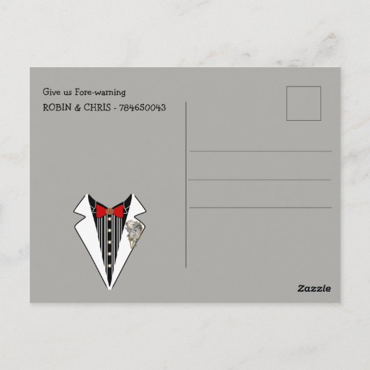 Bachelor Party-uitnodiging Briefkaart (Achterkant)