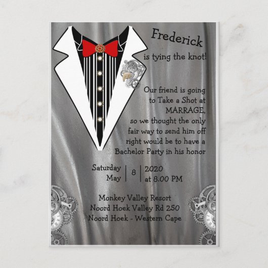 Bachelor Party-uitnodiging Briefkaart (Voorkant)