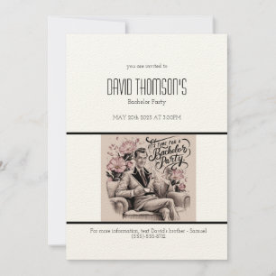 Bachelor Party uitnodiging retro ontwerp