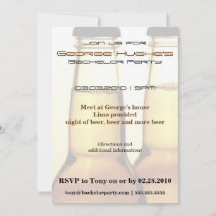 Bachelor Party uitnodigingen voor beerflesjes