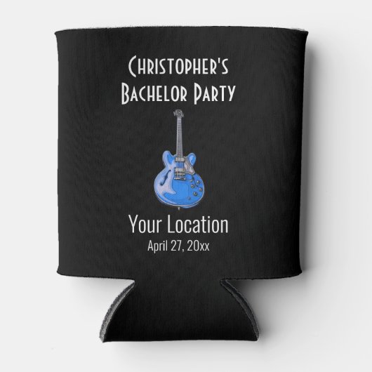 Bachelor Party Weddenschap Favor Guitar Blikjeskoeler (Voorkant)